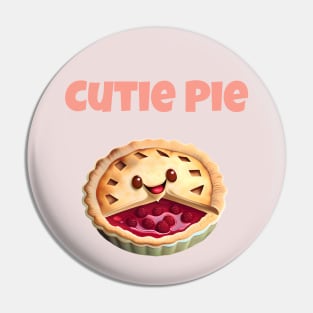 Cutie Pie Graphic Pun Cute Phrase Design Pin