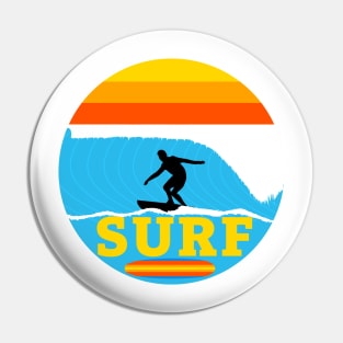 Vintage Surf summer time Pin