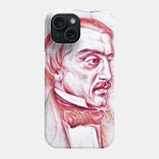 Vissarion Belinsky Portrait | Vissarion Belinsky Artwork | Line Art Phone Case