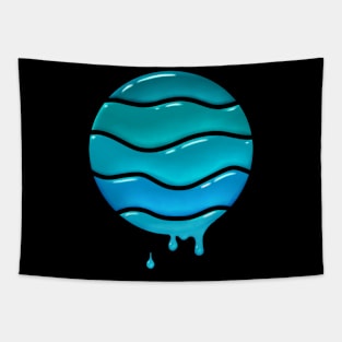 Ocean waves water drops Tapestry