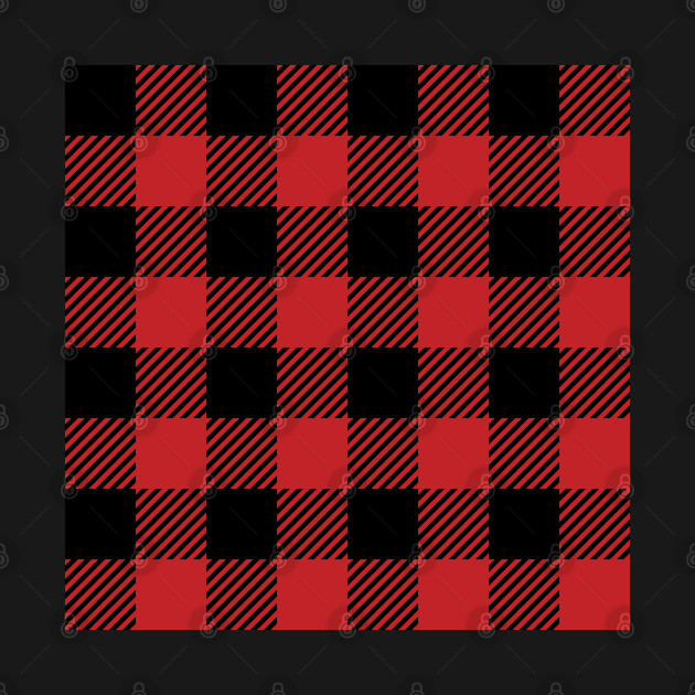 Disover Red and Black buffalo plaid - Red And Black Buffalo Plaid - T-Shirt