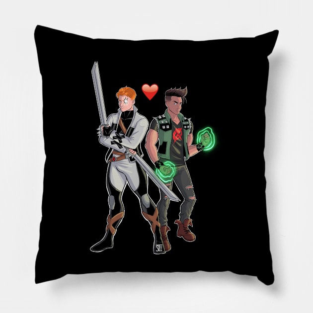 Shatterstar And Rictor Pillow by sergetowers80