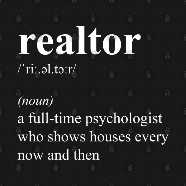 Realtor Real Estate Agent Funny Job Definition by JustCreativity