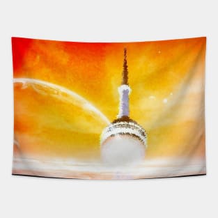 CN Tower-Toronto-Available As Art Prints-Mugs,Cases,Duvets,T Shirts,Stickers,etc Tapestry