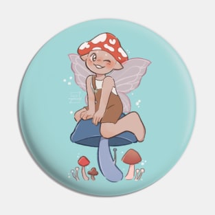 Sitting on a Mushroom Pin