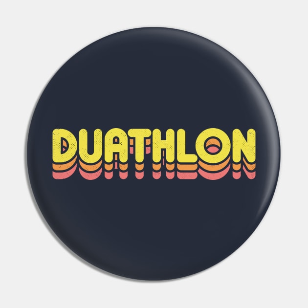 Retro Duathlon Pin by rojakdesigns