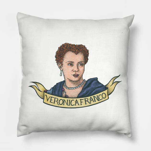 Veronica Franco Pillow by Joyia M