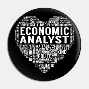 Economic Analyst Heart Pin