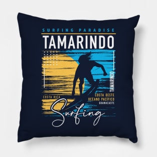 Retro Tamarindo Surfing // Surfers Paradise // Surf Costa Rica Pillow