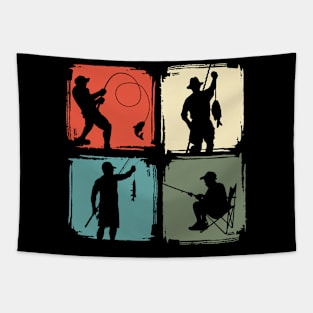 Fishing Lover Retro Vintage Fisherman Tapestry