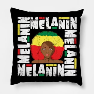 'Beautiful Black Queen Melanin' Awesome Melanin Gift Pillow