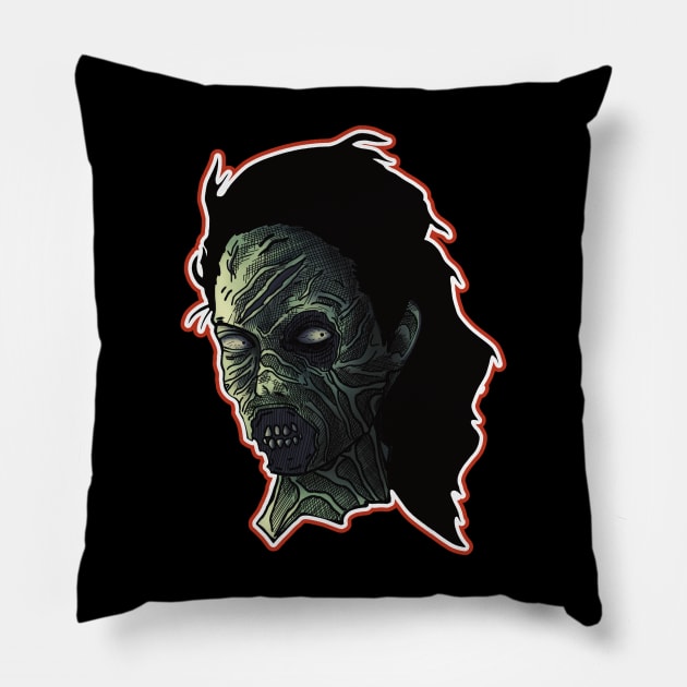 A terrible female zombie Pillow by Grimlord