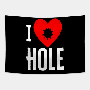 I Heart Hole Tapestry