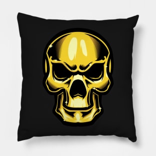 Golden Skull Pillow