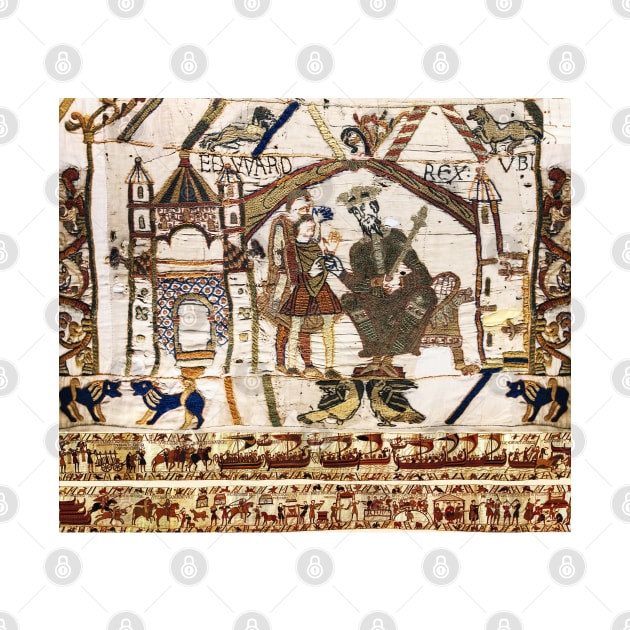 THE BAYEUX TAPESTRY ,King Edward the Confessor and Harold Godwinson at Winchester by BulganLumini