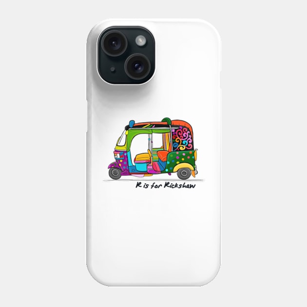 R is for Rickshaw Bollywood Tees, Desi Tees Phone Case by sarcasmandadulting