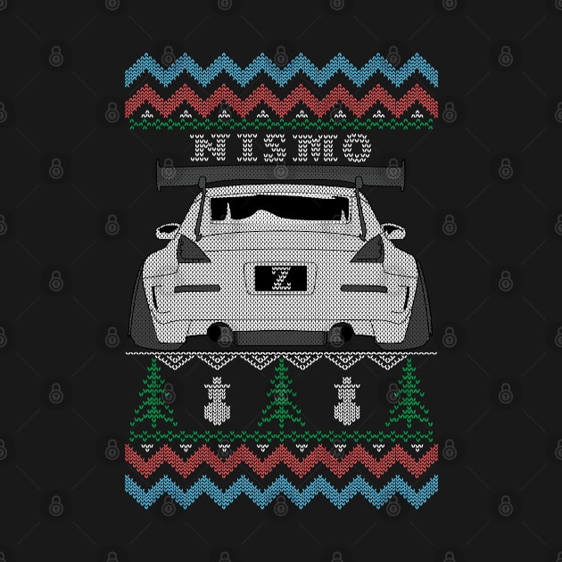 Ugly Sweater Christmas Nismo 350Z Z33 (White) by osy_graphics