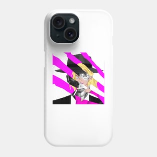 barbenheimer doll and science art ecopop film remix Phone Case