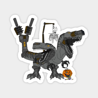 T-rex cyborg halloween design Magnet