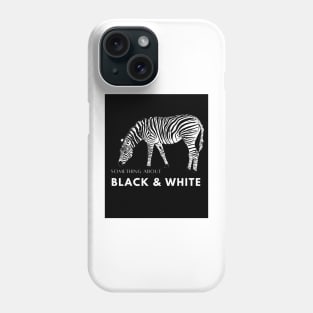 black and white Phone Case