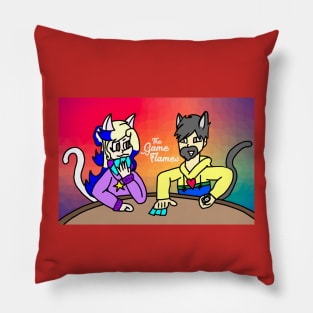 The Game Flames - Rainbow Background Pillow