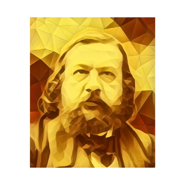 Theophile Gautier Golden Portrait | Theophile Gautier Artwork 9 by JustLit