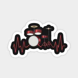 Drums Heartbeat - Drum Lovers Magnet