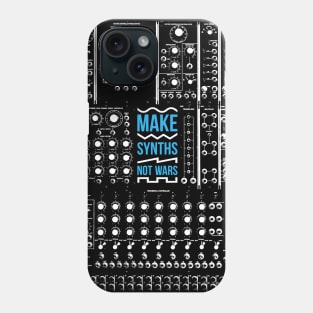 Make Synths Not Wars / Modular / White Phone Case