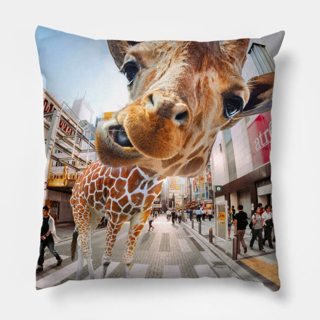 Giraffy Pillow by Atmajayaboby