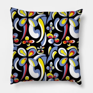 Colorful abstract flower shapes Pillow