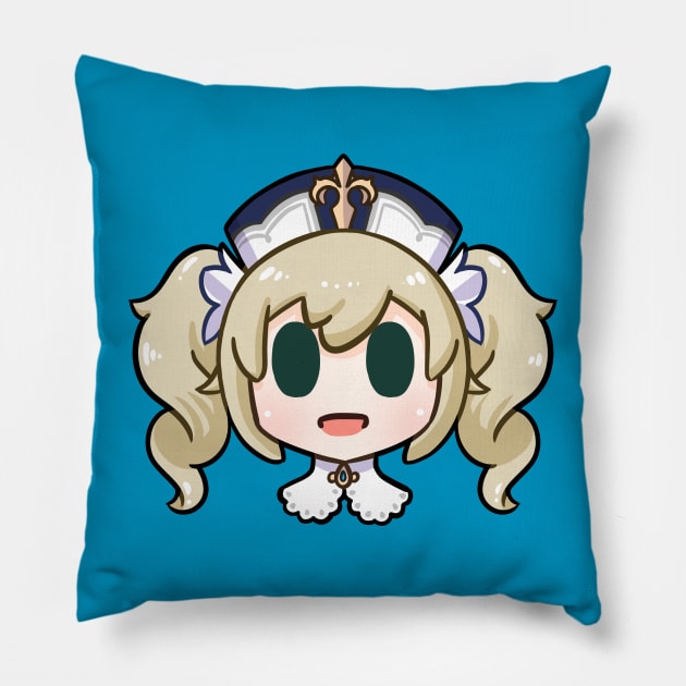 Genshin Impact Barbara chibi head Pillow by Oricca