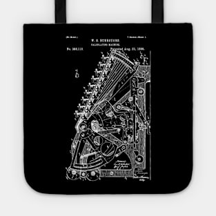 Adding Machine Patent Calculating Machine 1888 Tote