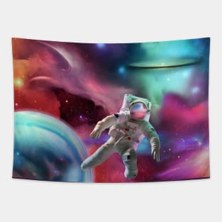 Interstellar Moves outer space fantasy art Tapestry