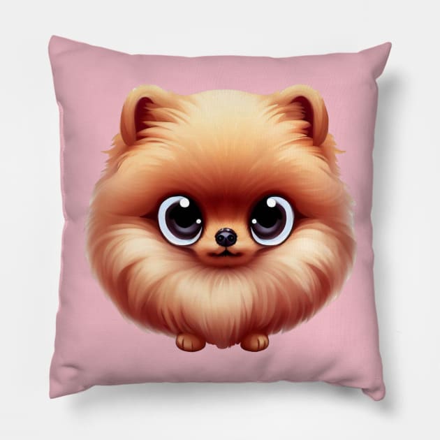 Howl-some Pomeranian Pillow by Art By Mojo