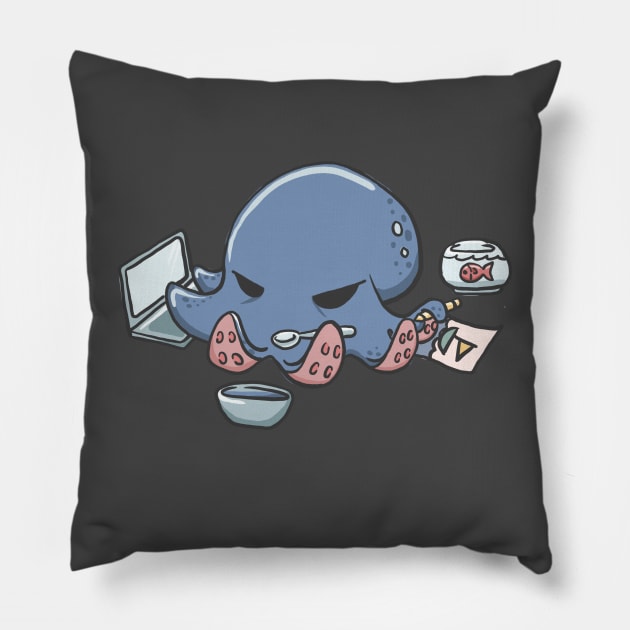 Multitasking Kraken Released Pillow by shopfindingbeni