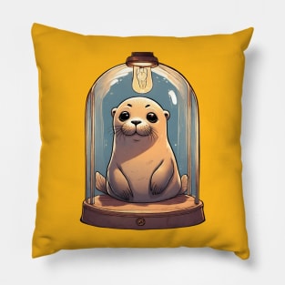 seal trapped in a lamp Pillow