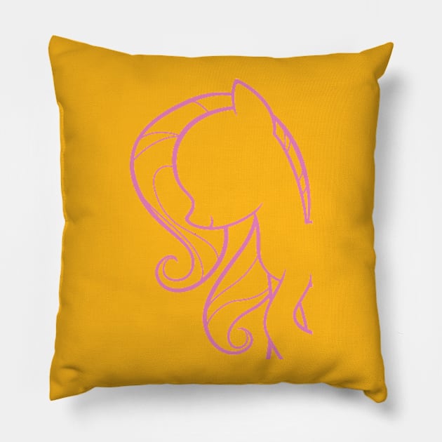 Minimal Fluttershy Pillow by EagleFlyFree