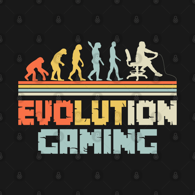 Gaming Evolution Video Gamer Funny Human Evolution Gift by BadDesignCo