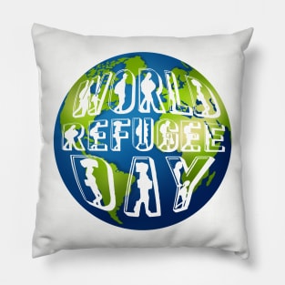 World Refugee Day Globe Pillow