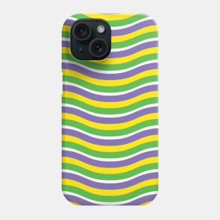 Purple Gold Green Waves Phone Case