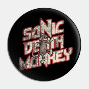 Sonic-Death-Monkey, distressed Pin