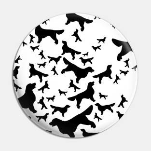 Golden Retriever Pattern BW Pin