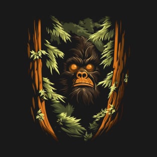 Sasquatch Playing Hide And Seek Bigfoot T-Shirt