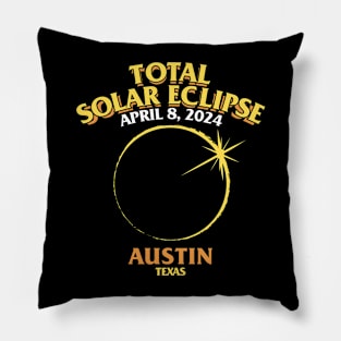 Total Solar Eclipse 2024 - Austin, Texas Pillow