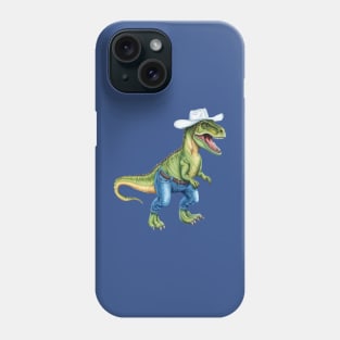 Texan Cowboy Dinosaur Wearing Denim Jeans Phone Case