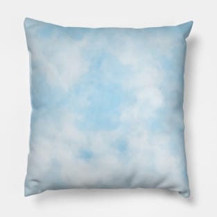 Abstract Pastel Blue Sky Clouds Pillow