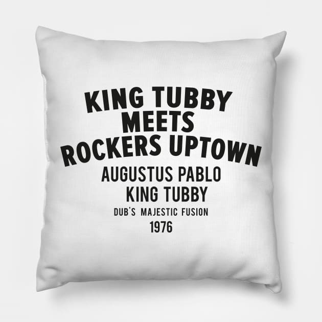 King Tubby Meets Rockers Uptown: Dub's Majestic Fusion Pillow by Boogosh