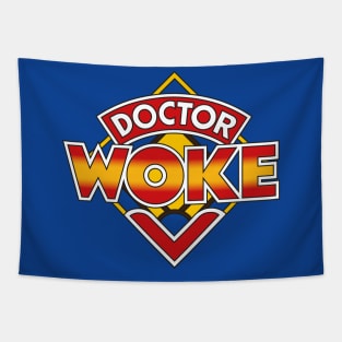 Doctor Woke logo Tapestry