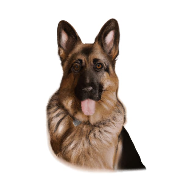 Cute German Shepherd Drawing by Play Zoo