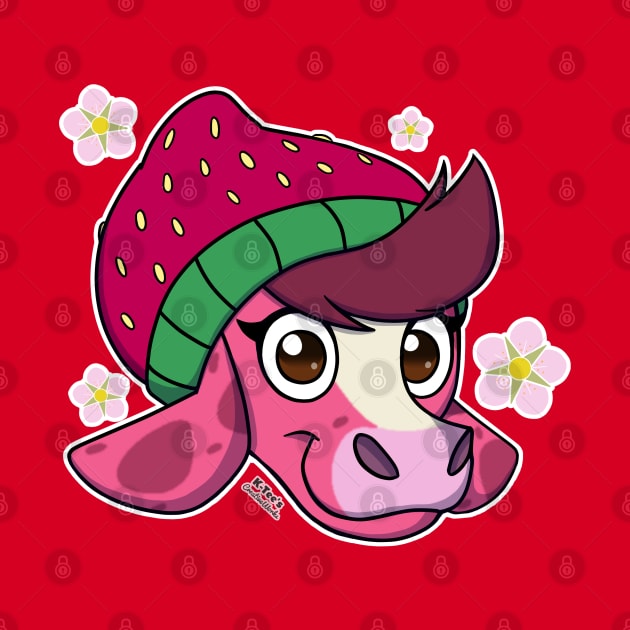 Stella the Strawberry Cow - Original, Head (Part 1) by K-Tee's CreeativeWorks